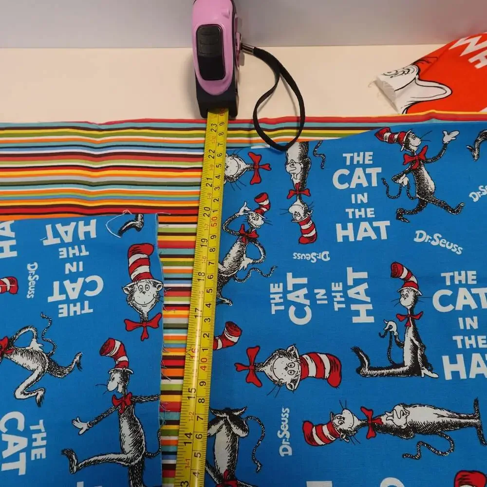 DR. Seuss “Celebrate Seuss” Book Titles  + other Seussy Cotton Fabric Panels